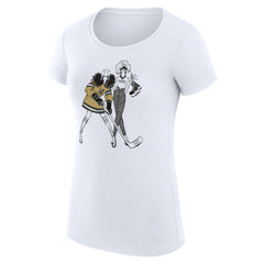 Vegas Golden Knights G-III 4Her by Carl Banks Women's Super-Slim Fit Lightweight Hockey Girls T-Shirt - White T-shirts