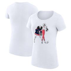 Washington Capitals G-III 4Her by Carl Banks Women's Super-Slim Fit Lightweight Hockey Girls T-Shirt - White T-shirts
