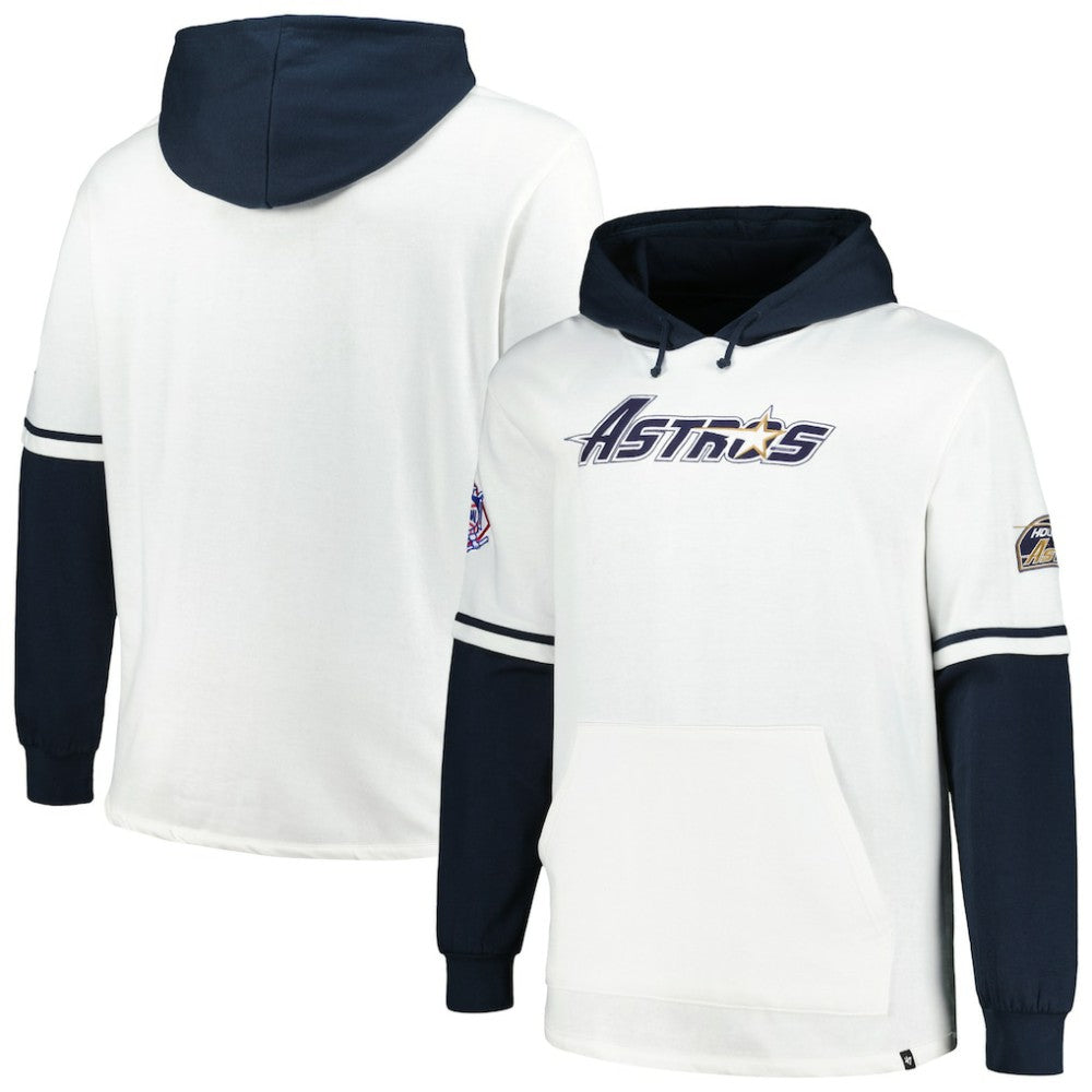 Houston Astros Big & Tall Trifecta Shortstop Pullover Hoodie White/Navy