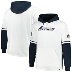 Houston Astros Big & Tall Trifecta Shortstop Pullover Hoodie White/Navy