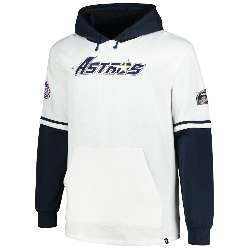Houston Astros Big & Tall Trifecta Shortstop Pullover Hoodie White/Navy