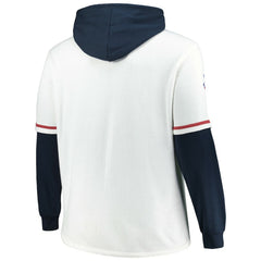 Boston Red Sox Big & Tall Trifecta Shortstop Pullover Hoodie White/Navy