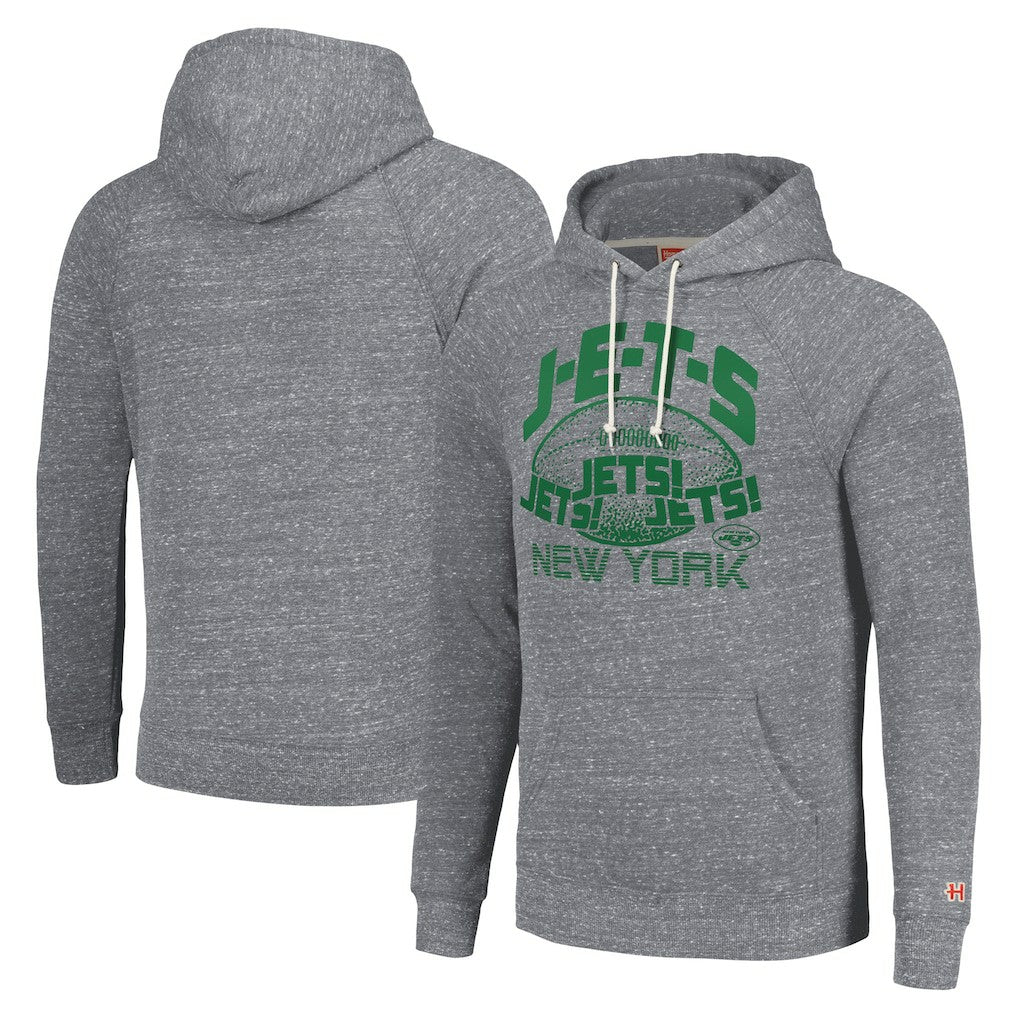 New York Jets Homage Unisex Hyperlocal Raglan Pullover Hoodie - Gray online