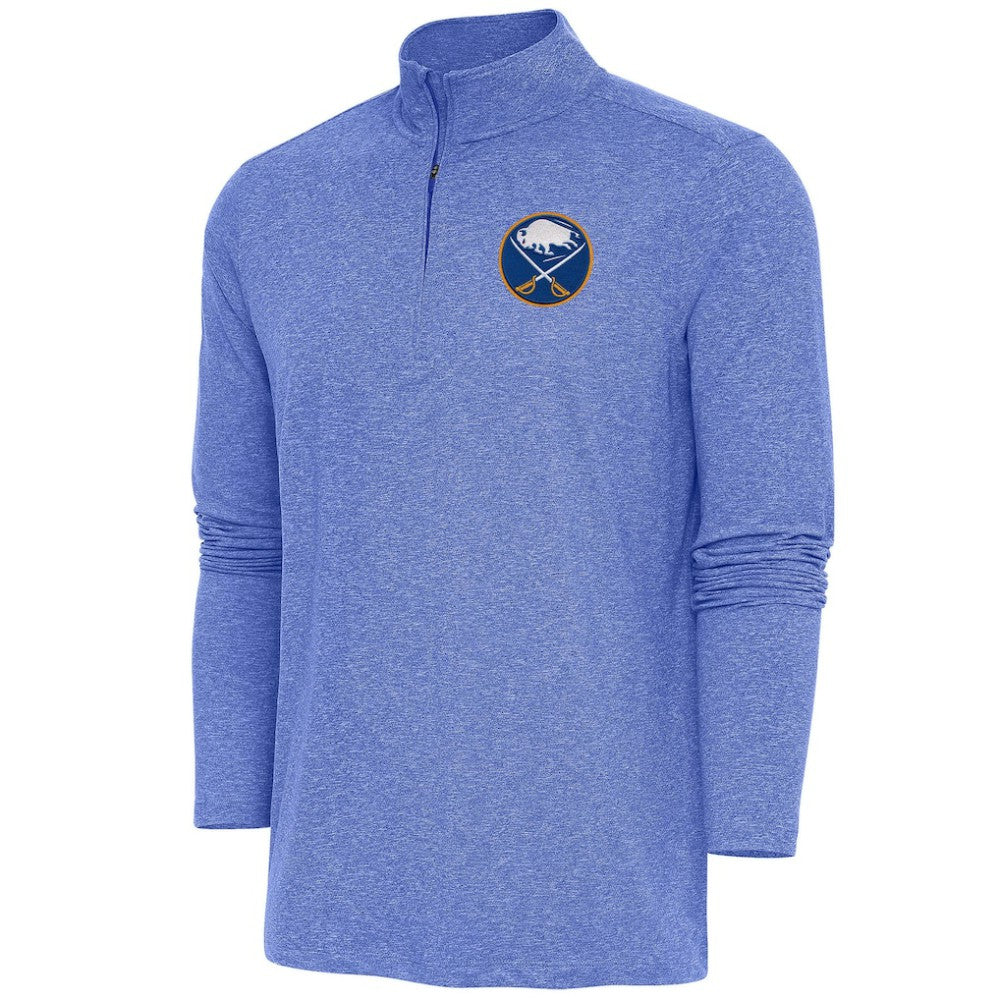 Buffalo Sabres Antigua Hunk Quarter-Zip Pullover Top - Heather Royal Pullover