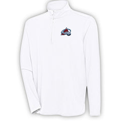 Colorado Avalanche Antigua Hunk Quarter-Zip Pullover Top - White Pullover