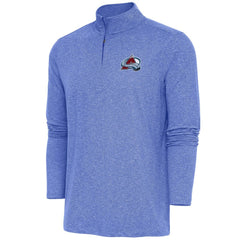 Colorado Avalanche Antigua Hunk Quarter-Zip Pullover Top - Heather Royal Pullover