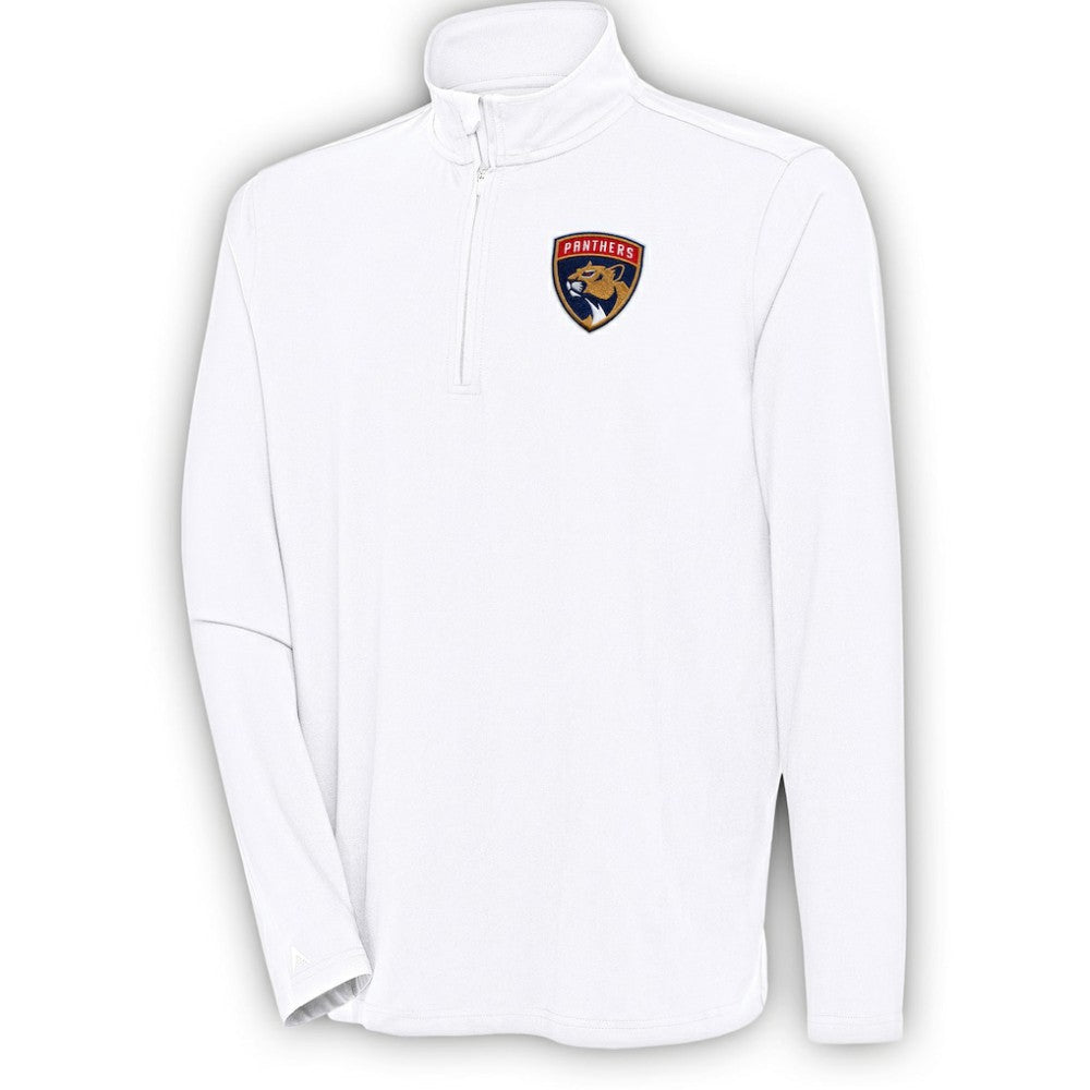 Florida Panthers Antigua Hunk Quarter-Zip Pullover Top - White Pullover