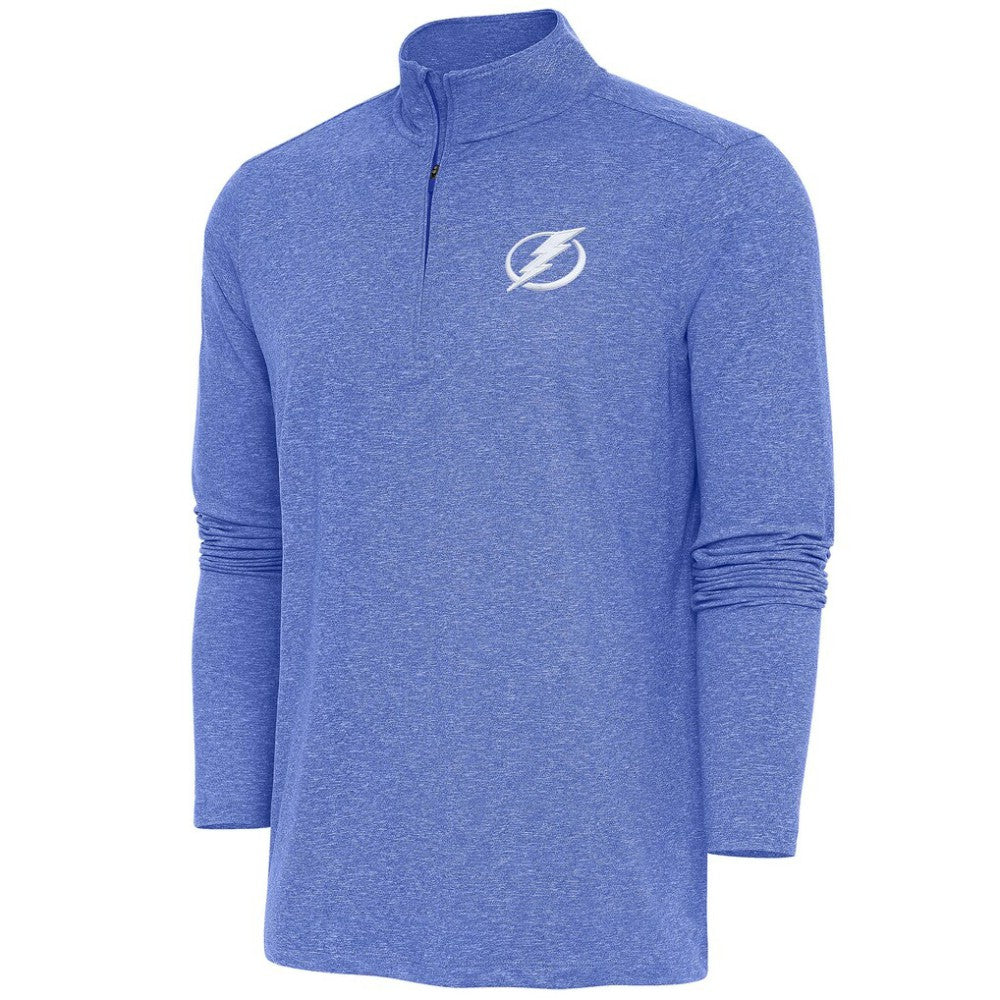 Tampa Bay Lightning Antigua Hunk Quarter-Zip Pullover Top - Heather Royal Pullover