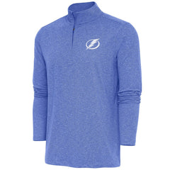 Tampa Bay Lightning Antigua Hunk Quarter-Zip Pullover Top - Heather Royal Pullover