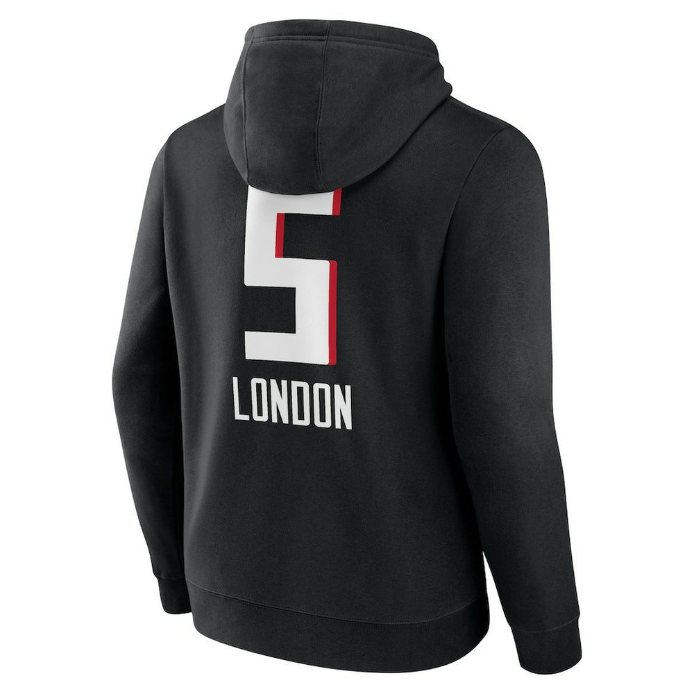 Drake London Atlanta Falcons Team Wordmark Player Name & Number Pullover Hoodie - Black for sale