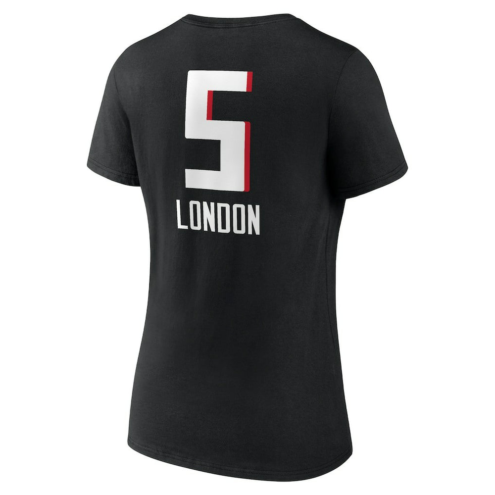 Drake London Atlanta Falcons Women's Team Wordmark Player Name & Number V-Neck T-Shirt - Black online