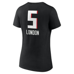 Drake London Atlanta Falcons Women's Team Wordmark Player Name & Number V-Neck T-Shirt - Black online