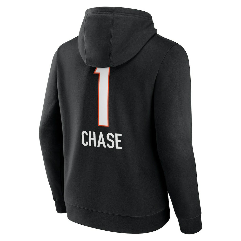 Ja'Marr Chase Cincinnati Bengals Team Wordmark Player Name & Number Pullover Hoodie - Black discount
