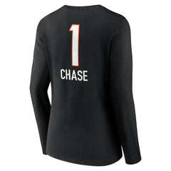 Ja'Marr Chase Cincinnati Bengals Women's Team Wordmark Player Name & Number Long Sleeve V-Neck T-Shirt - Black discount