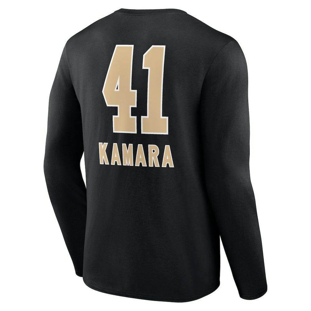 Alvin Kamara New Orleans Saints Team Wordmark Player Name & Number Long Sleeve T-Shirt - Black outlet