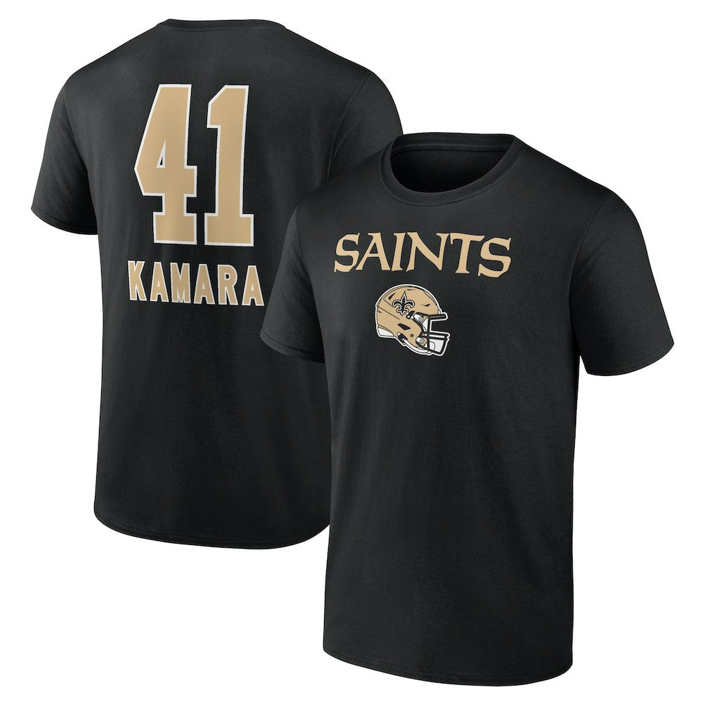 Alvin Kamara New Orleans Saints Team Wordmark Player Name & Number T-Shirt - Black online