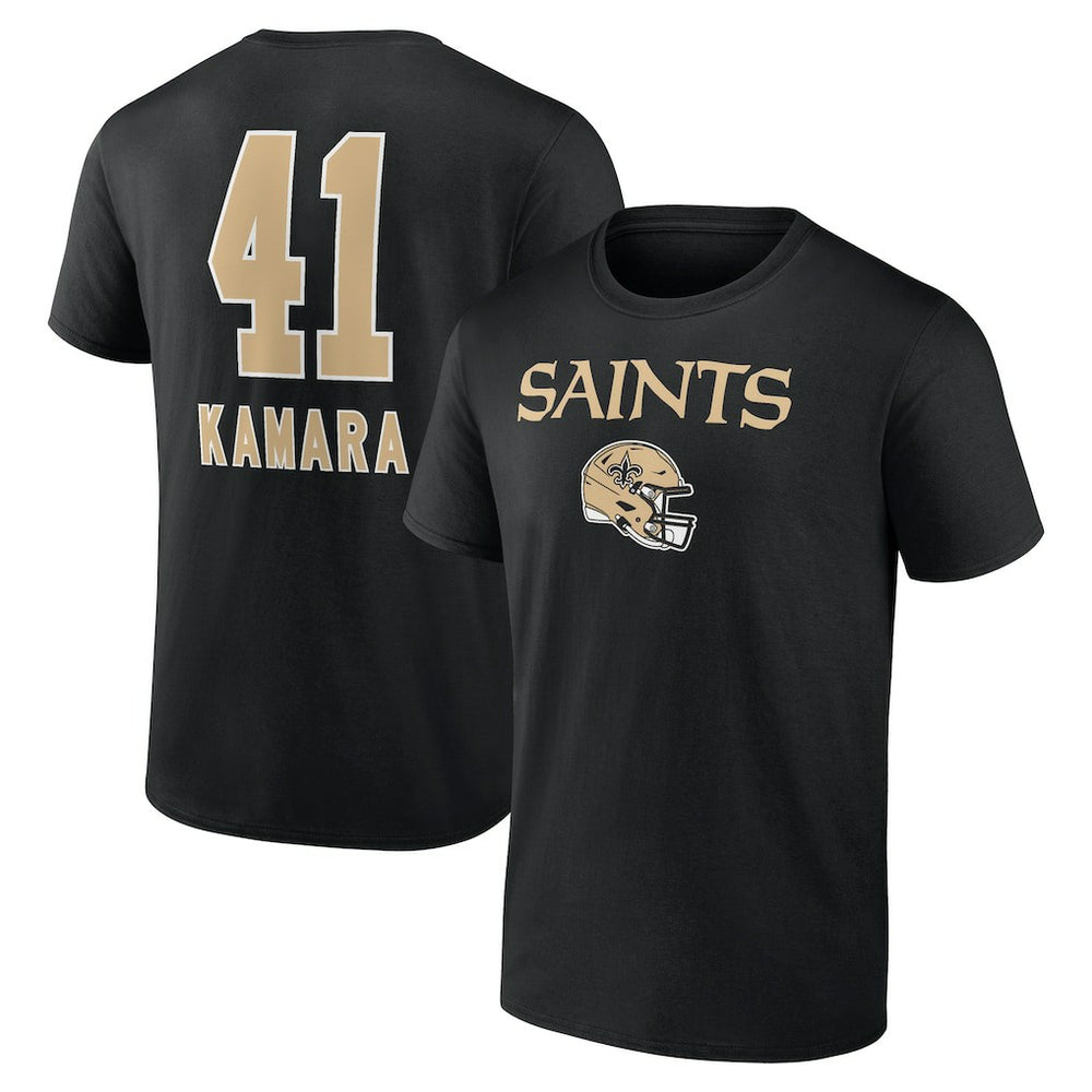 Alvin Kamara New Orleans Saints Team Wordmark Player Name & Number T-Shirt - Black online