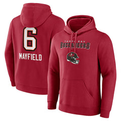 Baker Mayfield Tampa Bay Buccaneers Team Wordmark Player Name & Number Pullover Hoodie - Red cheap