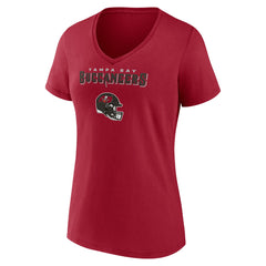 Baker Mayfield Tampa Bay Buccaneers Women's Team Wordmark Player Name & Number V-Neck T-Shirt - Red on sale