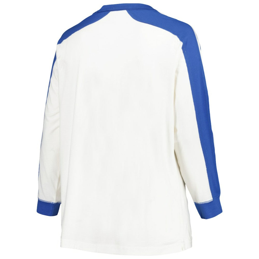 Atlanta Braves Women's Plus Size Caribou Raglan Long Sleeve T-Shirt White