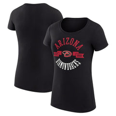 Arizona Diamondbacks G-III 4Her by Carl Banks Women's Super-Slim Fit Lightweight City Graphic T-Shirt Black
