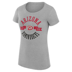 Arizona Diamondbacks G-III 4Her by Carl Banks Women's Super-Slim Fit Lightweight City Graphic T-Shirt Heather Gray