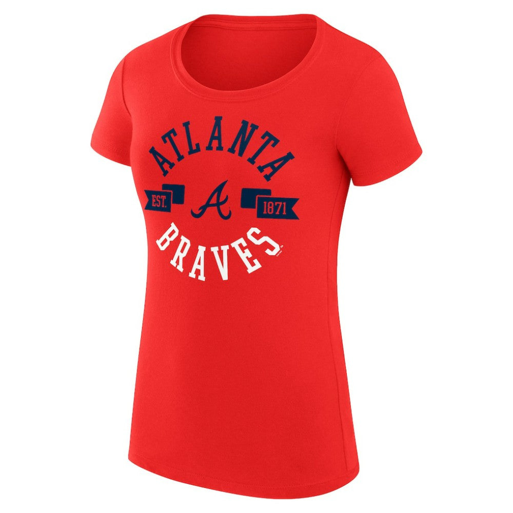 Atlanta Braves G-III 4Her by Carl Banks Women's Super-Slim Fit Lightweight City Graphic T-Shirt Red