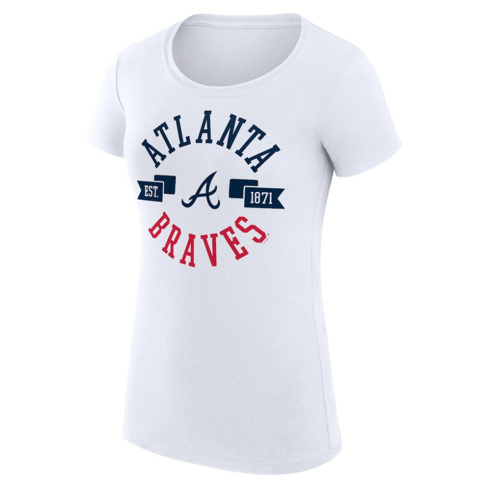 Atlanta Braves G-III 4Her by Carl Banks Women's Super-Slim Fit Lightweight City Graphic T-Shirt White