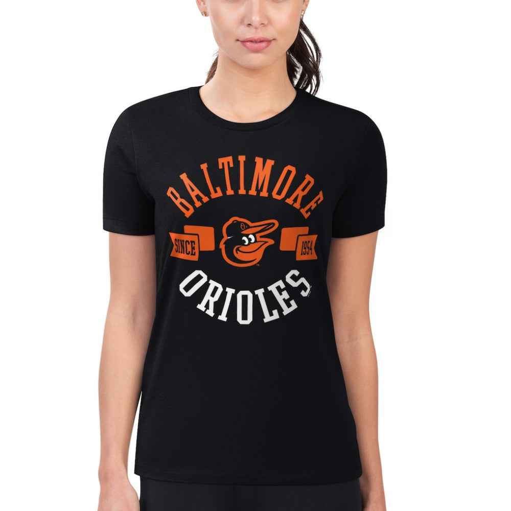 Baltimore Orioles G-III 4Her by Carl Banks Women's Super-Slim Fit Lightweight City Graphic T-Shirt Black