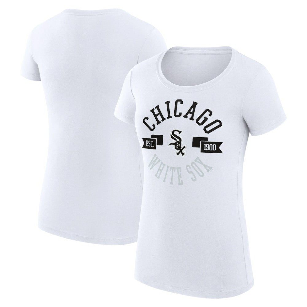 Chicago White Sox G-III 4Her by Carl Banks Women's Super-Slim Fit Lightweight City Graphic T-Shirt White