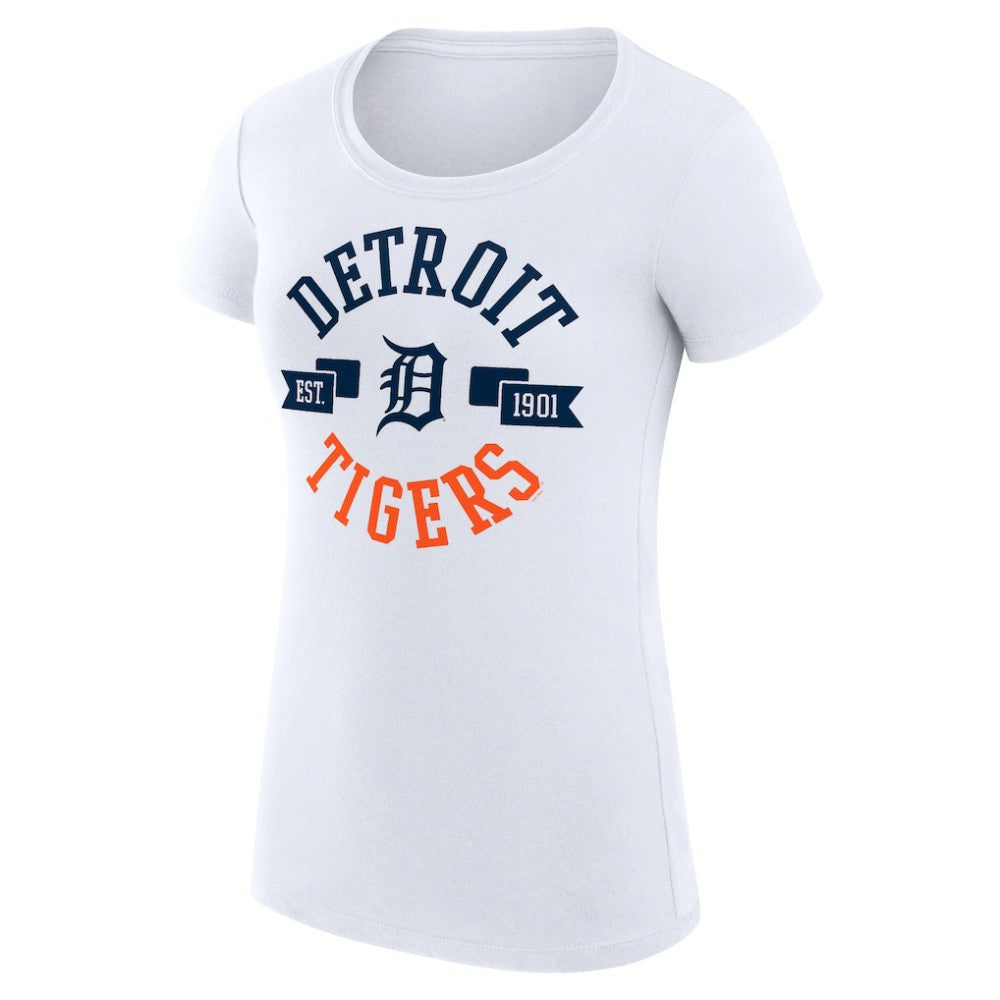 Detroit Tigers G-III 4Her by Carl Banks Women's Super-Slim Fit Lightweight City Graphic T-Shirt White