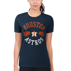 Houston Astros G-III 4Her by Carl Banks Women's Super-Slim Fit Lightweight City Graphic T-Shirt Navy