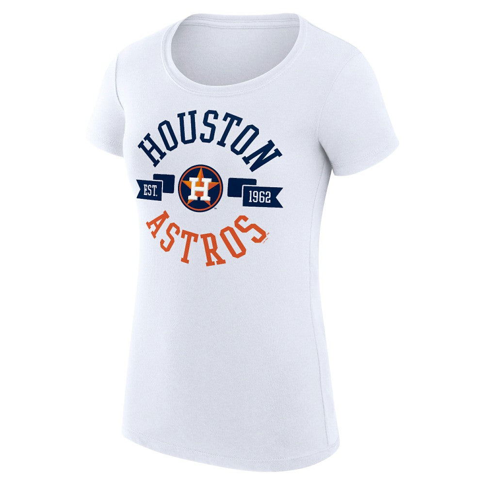 Houston Astros G-III 4Her by Carl Banks Women's Super-Slim Fit Lightweight City Graphic T-Shirt White