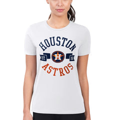 Houston Astros G-III 4Her by Carl Banks Women's Super-Slim Fit Lightweight City Graphic T-Shirt White