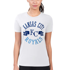 Kansas City Royals G-III 4Her by Carl Banks Women's Super-Slim Fit Lightweight City Graphic T-Shirt White