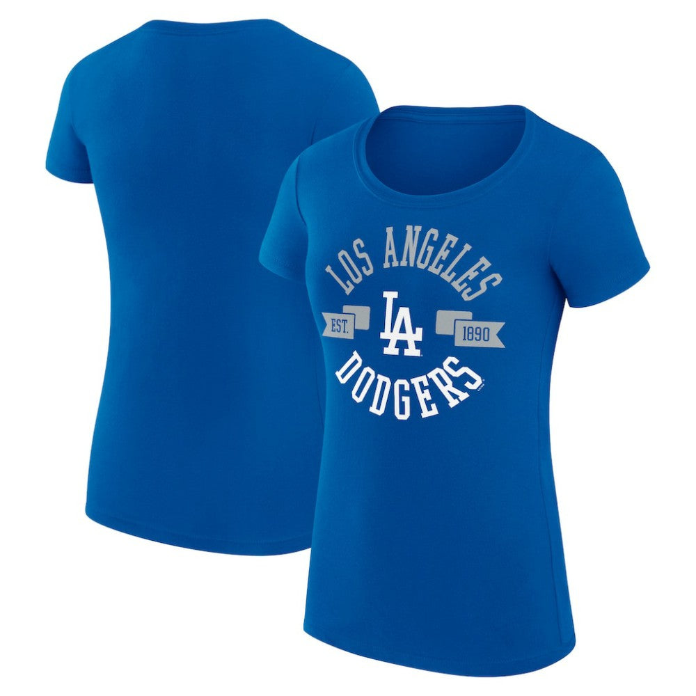 Los Angeles Dodgers G-III 4Her by Carl Banks Women's Super-Slim Fit Lightweight City Graphic T-Shirt Royal