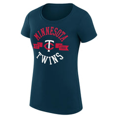 Minnesota Twins G-III 4Her by Carl Banks Women's Super-Slim Fit Lightweight City Graphic T-Shirt Navy