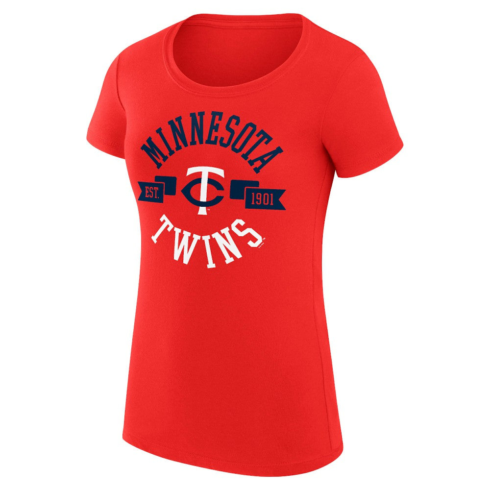 Minnesota Twins G-III 4Her by Carl Banks Women's Super-Slim Fit Lightweight City Graphic T-Shirt Red
