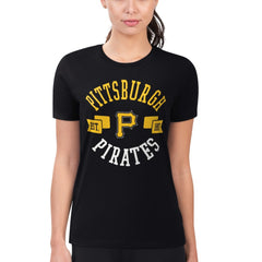 Pittsburgh Pirates G-III 4Her by Carl Banks Women's Super-Slim Fit Lightweight City Graphic T-Shirt Black