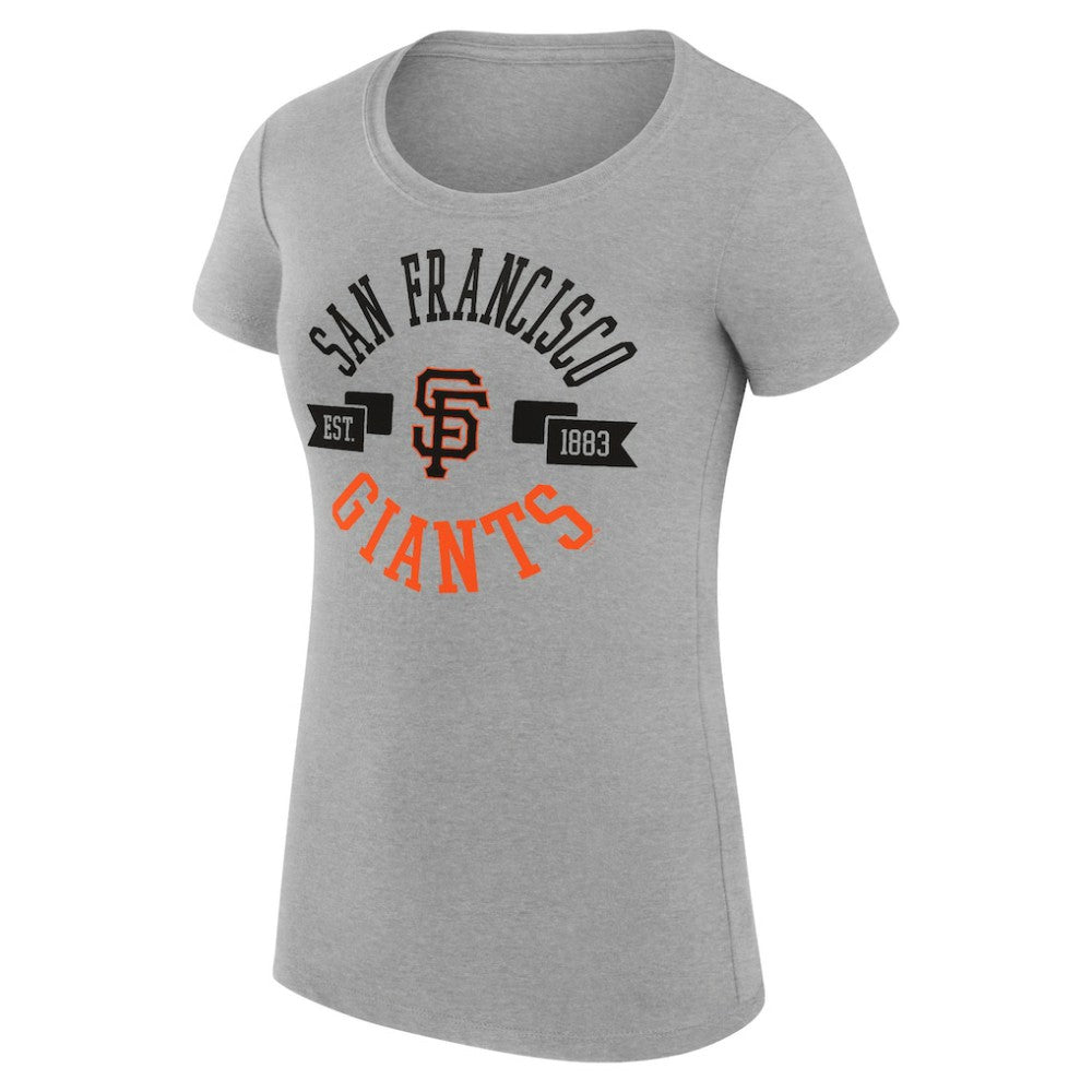 San Francisco Giants G-III 4Her by Carl Banks Women's Super-Slim Fit Lightweight City Graphic T-Shirt Heather Gray