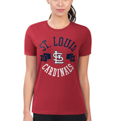St. Louis Cardinals G-III 4Her by Carl Banks Women's Super-Slim Fit Lightweight City Graphic T-Shirt Red