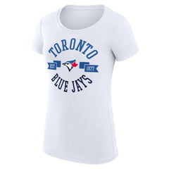 Toronto Blue Jays G-III 4Her by Carl Banks Women's Super-Slim Fit Lightweight City Graphic T-Shirt White