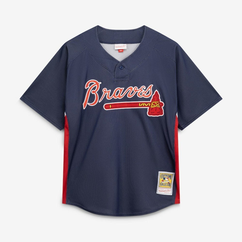 John Smoltz Atlanta Braves Authentic Batting Practice Jersey Navy