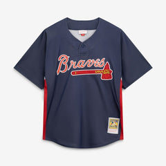 John Smoltz Atlanta Braves Authentic Batting Practice Jersey Navy