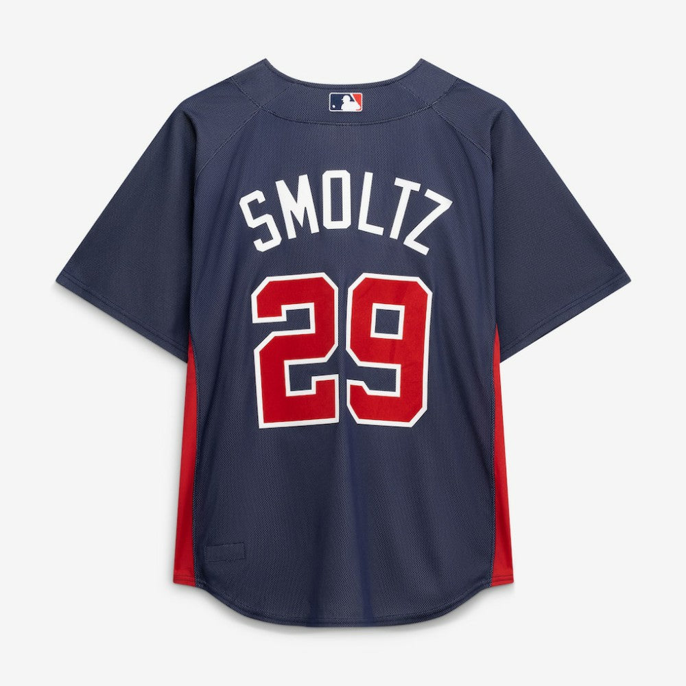 John Smoltz Atlanta Braves Authentic Batting Practice Jersey Navy