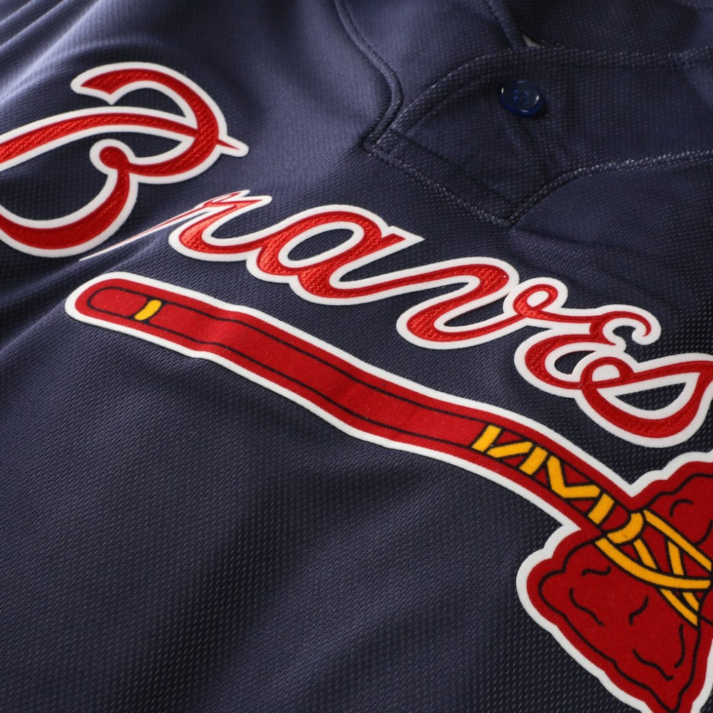 John Smoltz Atlanta Braves Authentic Batting Practice Jersey Navy