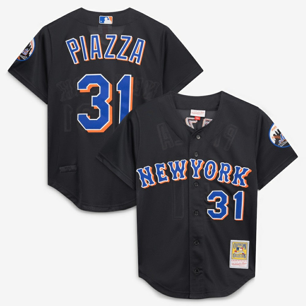 Mike Piazza New York Mets Cooperstown Collection 2000 Batting Practice Jersey Black