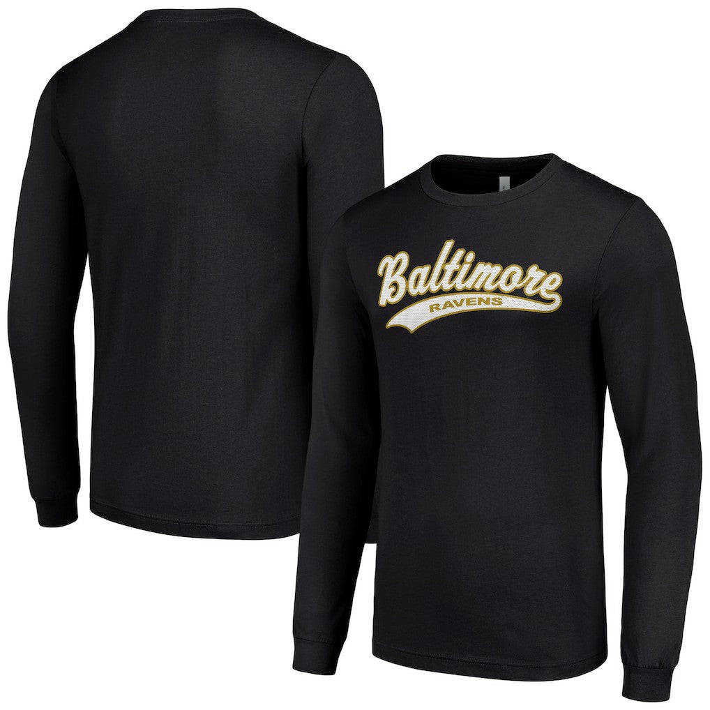 Baltimore Ravens Starter Tailsweep Long Sleeve T-Shirt - Black for sale