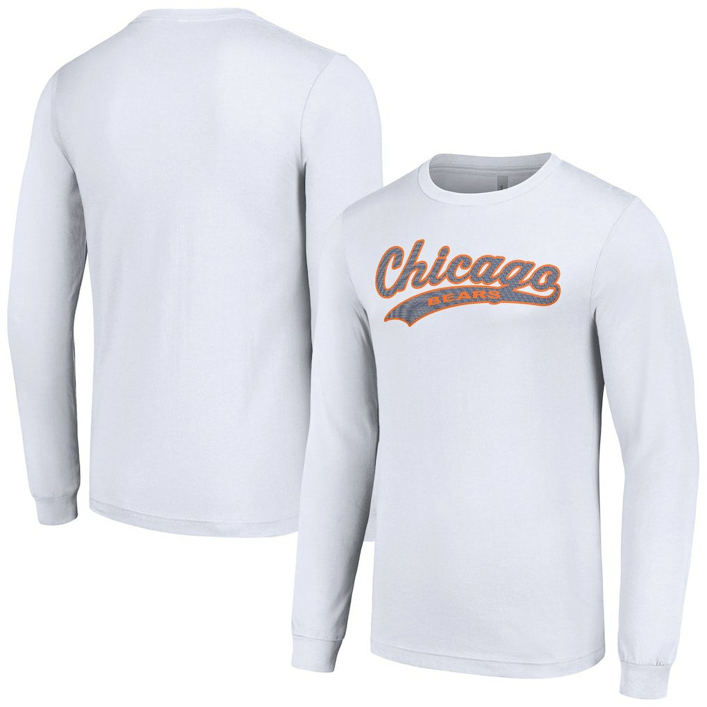 Chicago Bears Starter Tailsweep Long Sleeve T-Shirt - White discount