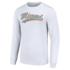 Miami Dolphins Starter Tailsweep Long Sleeve T-Shirt - White for sale